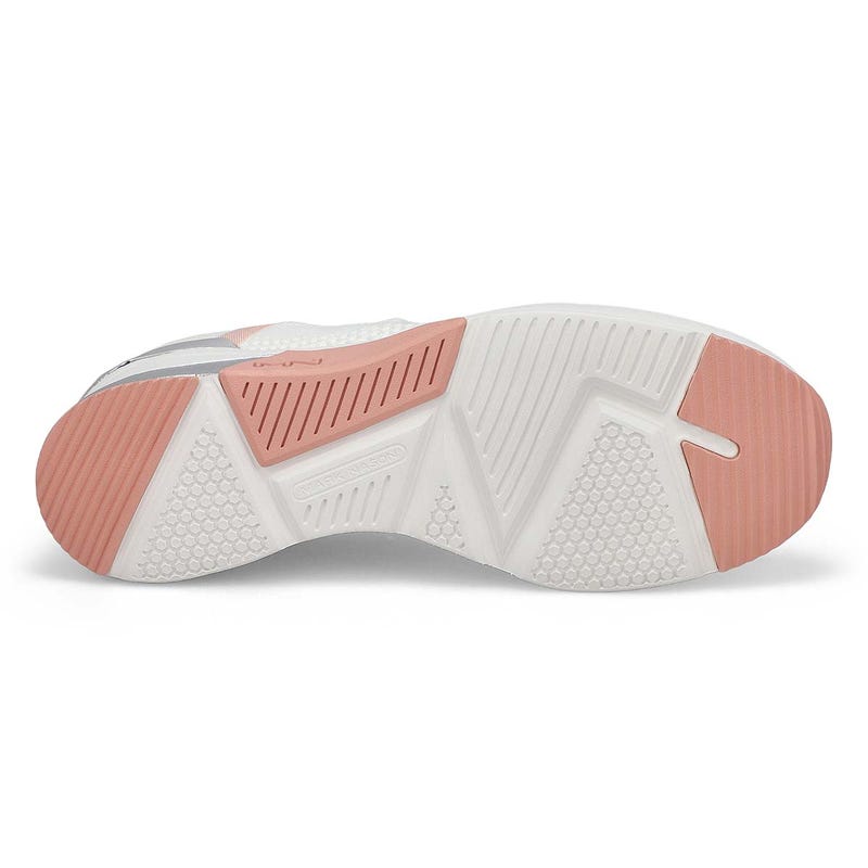 Women's Mark Nason A Wedge Crecent Slip-Ins Sneaker - White/Pink