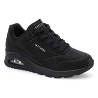 Women's  Uno Shiny Scale Lace Up Sneaker - Black