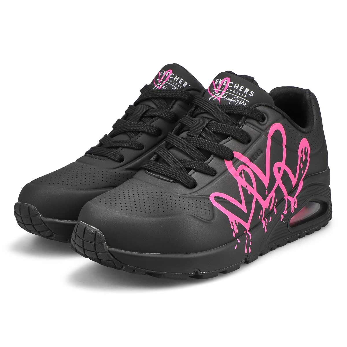 Women's JGoldcrown Uno Sneaker- Black/Pink