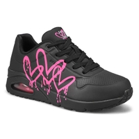 Women's JGoldcrown Uno Sneaker- Black/Pink