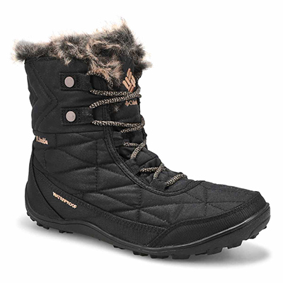 Lds Minx ShortyIII Waterproof Winter Boot - Black/Black