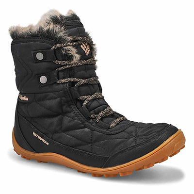 Lds Minx Shorty III Waterproof Winter Boot - Black/Khaki