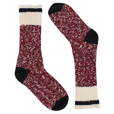 Lds Duray Marled Work Sock - Red