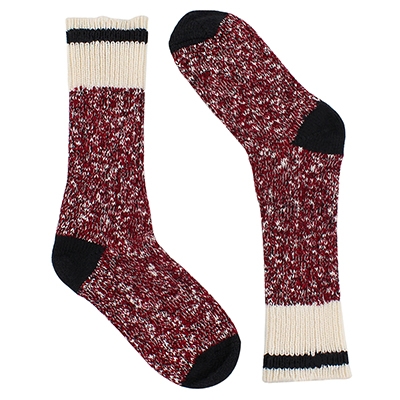 Lds Duray Marled Work Sock - Red/White