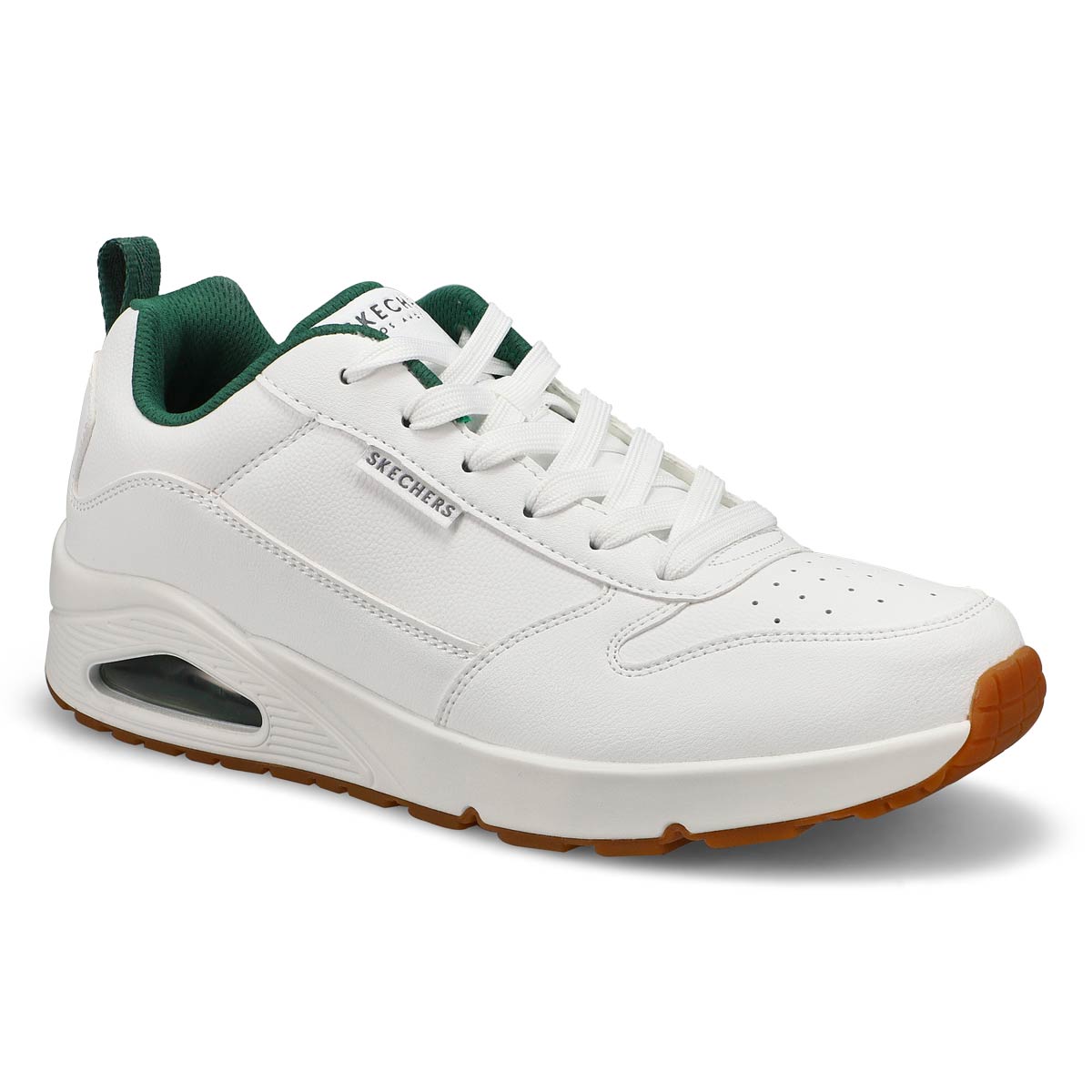 Baskets à lacets UNO, blanc/vert, hommes
