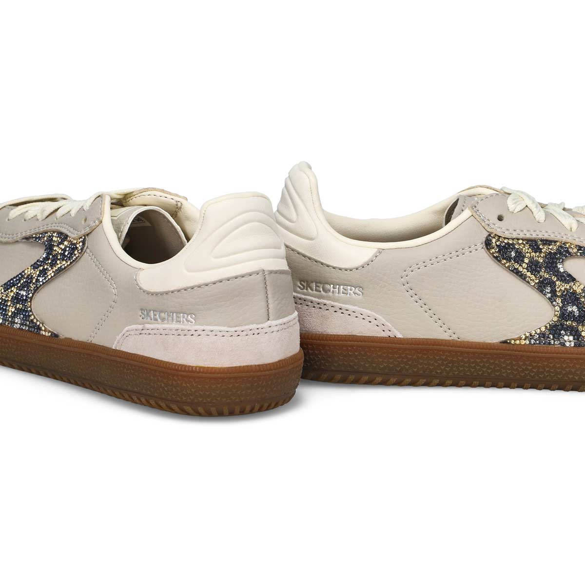Women's Hotshot Shimmering Spots Lace Up Sneaker -Taupe