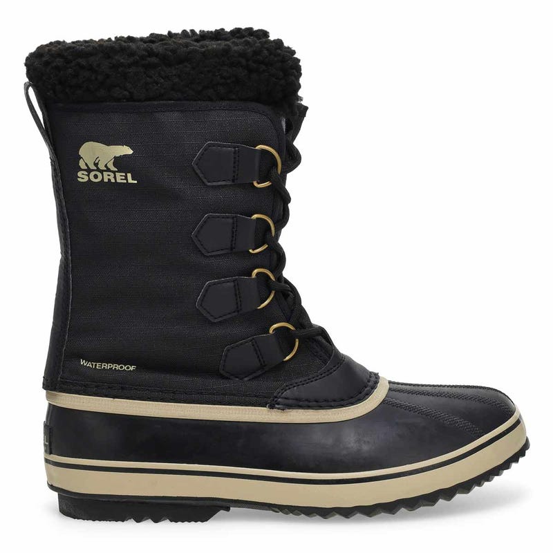 Botte d'hiver imperméable 1964 PAC NYLON, noir/fossile, hommes