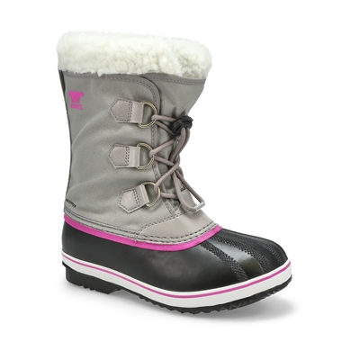 Grls Yoot Pac Nylon Waterproof Winter Boot - Grey