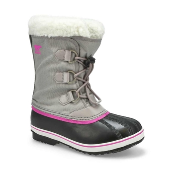 Girls' Yoot Pac Nylon Waterproof Snow Boot - Grey