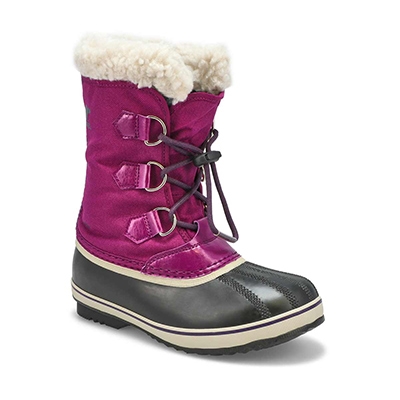 Botte Neige YootPacNylon, prune, enfants