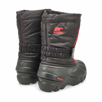 Kids' Flurry Pull On Winter Boot - Black/Red