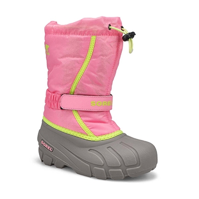 Grls Flurry Pull On Winter Boot - Pink