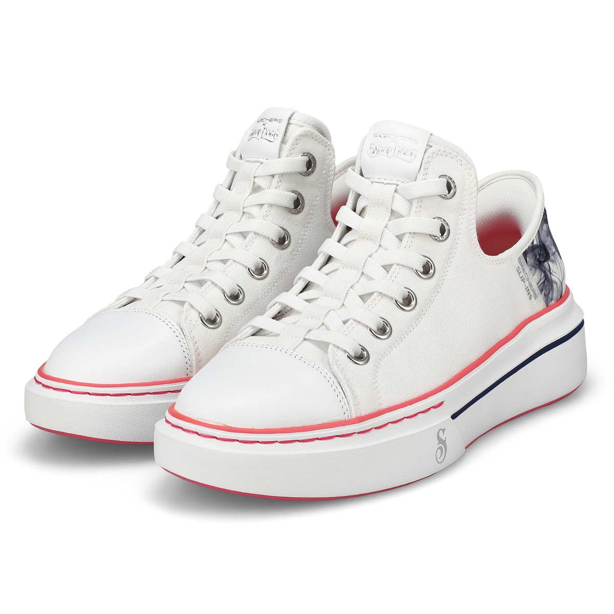 Women's Snoop One Slip-Ins Sneaker - White/Black/Pink