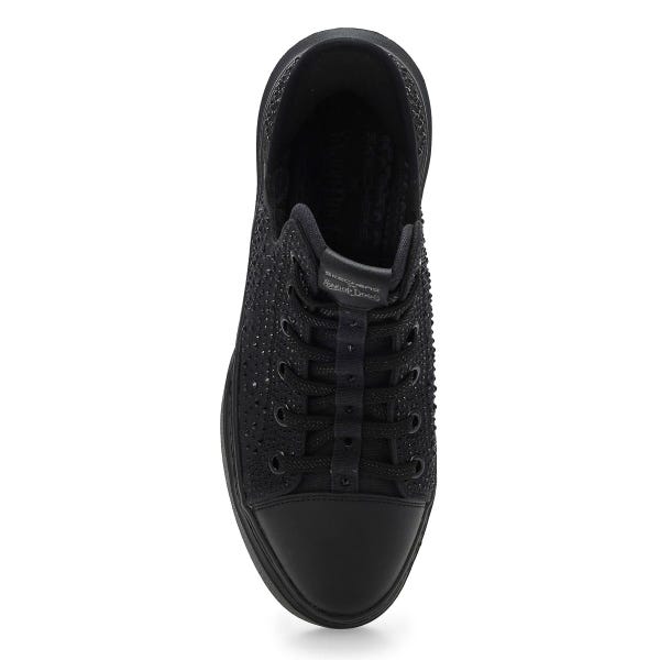 Women's  Snoop One Rhine-Stoned Slip-Ins Sneaker - Black/Black