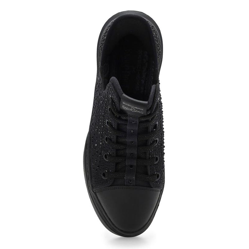 Women's  Snoop One Rhine-Stoned Slip-Ins Sneaker - Black/Black