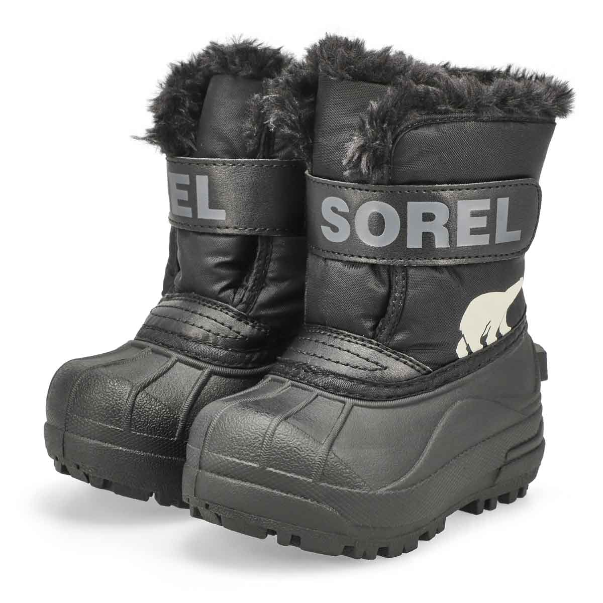 Botte SNOW COMMANDER, noir/anthracite, bébés