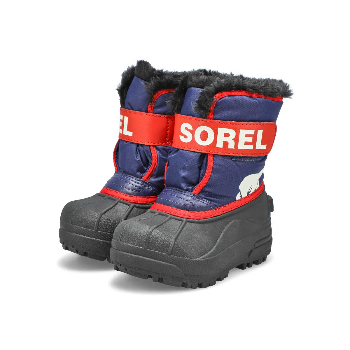 Bottes SNOW COMMANDER, bleu/rouge, enfants bas âge