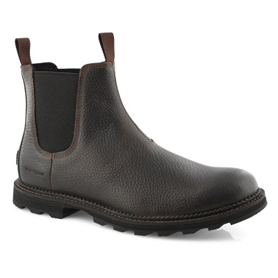 Mns Madson tobacco/blk wtpf chelsea boot