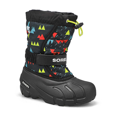Botte d'hiver à enfiler Flurry, noir/noir, enfant