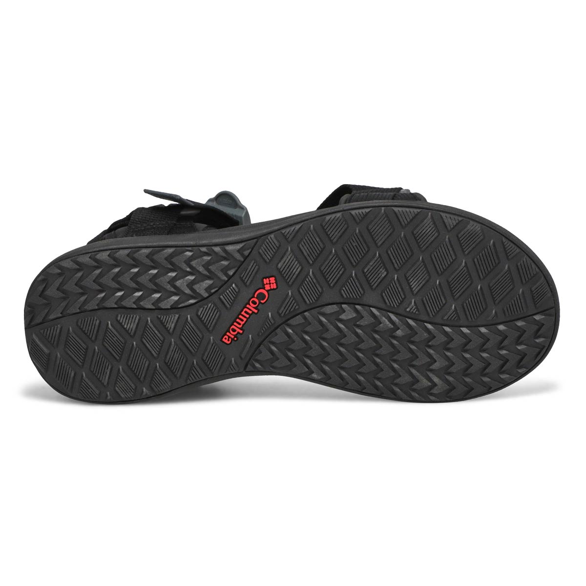 Sandale sport COLUMBIA, noir/rouge, hommes