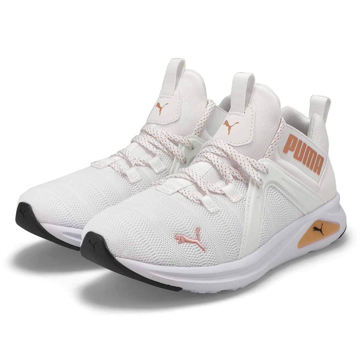 Puma Women's Enzo 2 Sneaker White/Rose/Gold