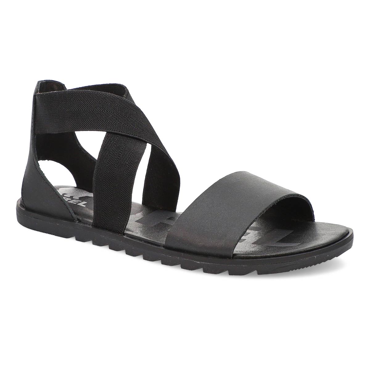 sorel ella sandal black