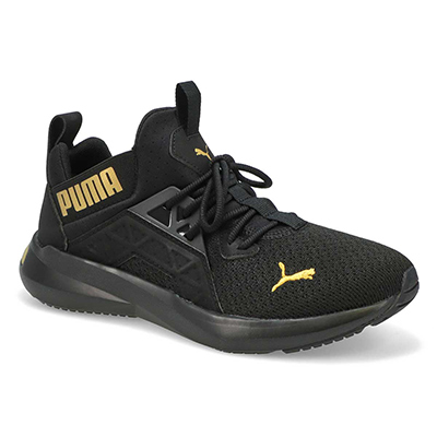 Lds Softride Enzo NXT Shine Sneaker - Black/Gold