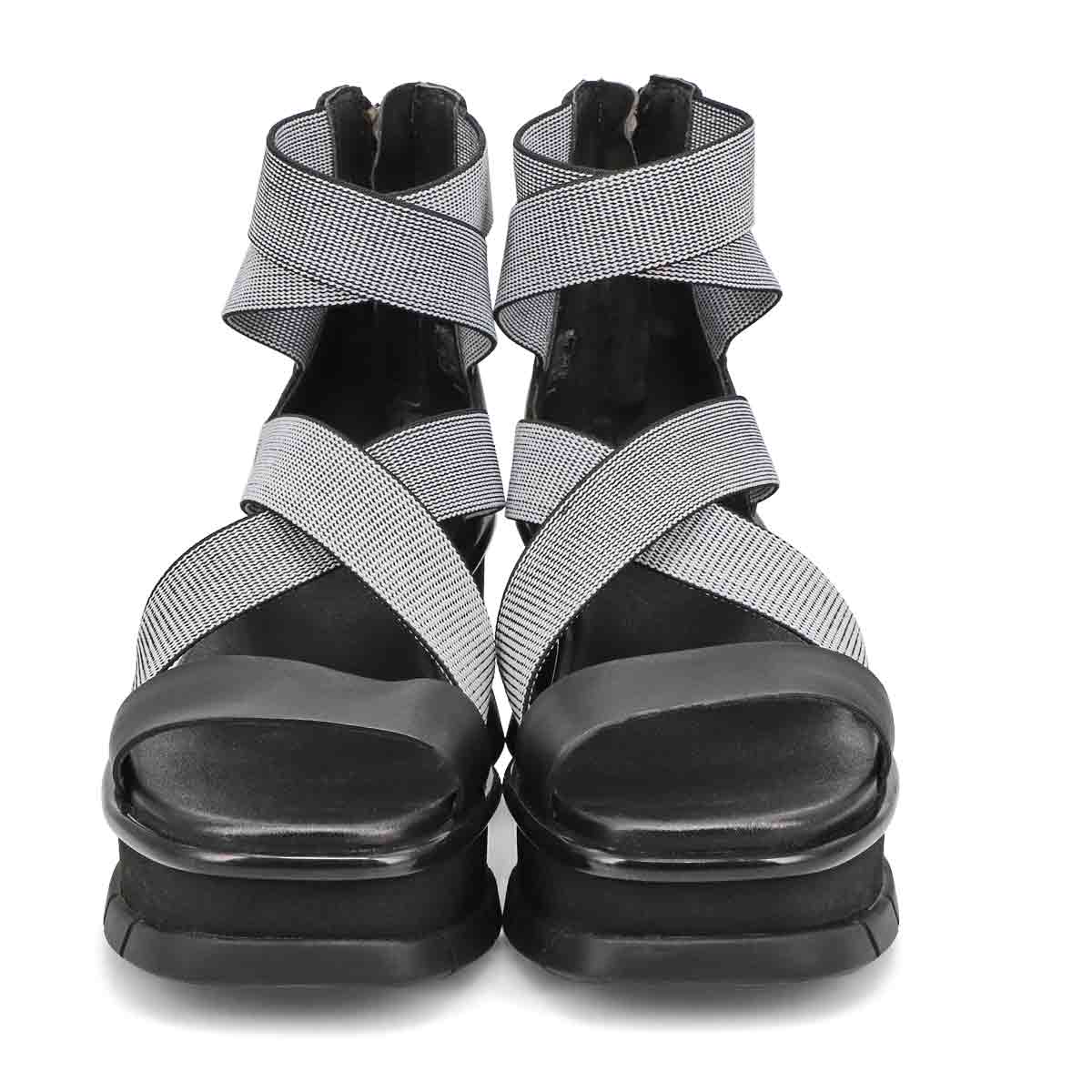 Sandale compensée JOANIE III, noir/blanc, femmes
