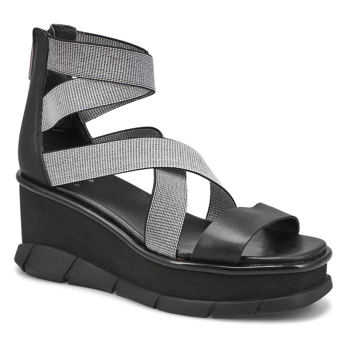 Women's Joanie III Wedge Sandal - Black/White