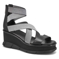 Women's Joanie III Wedge Sandal - Black/White