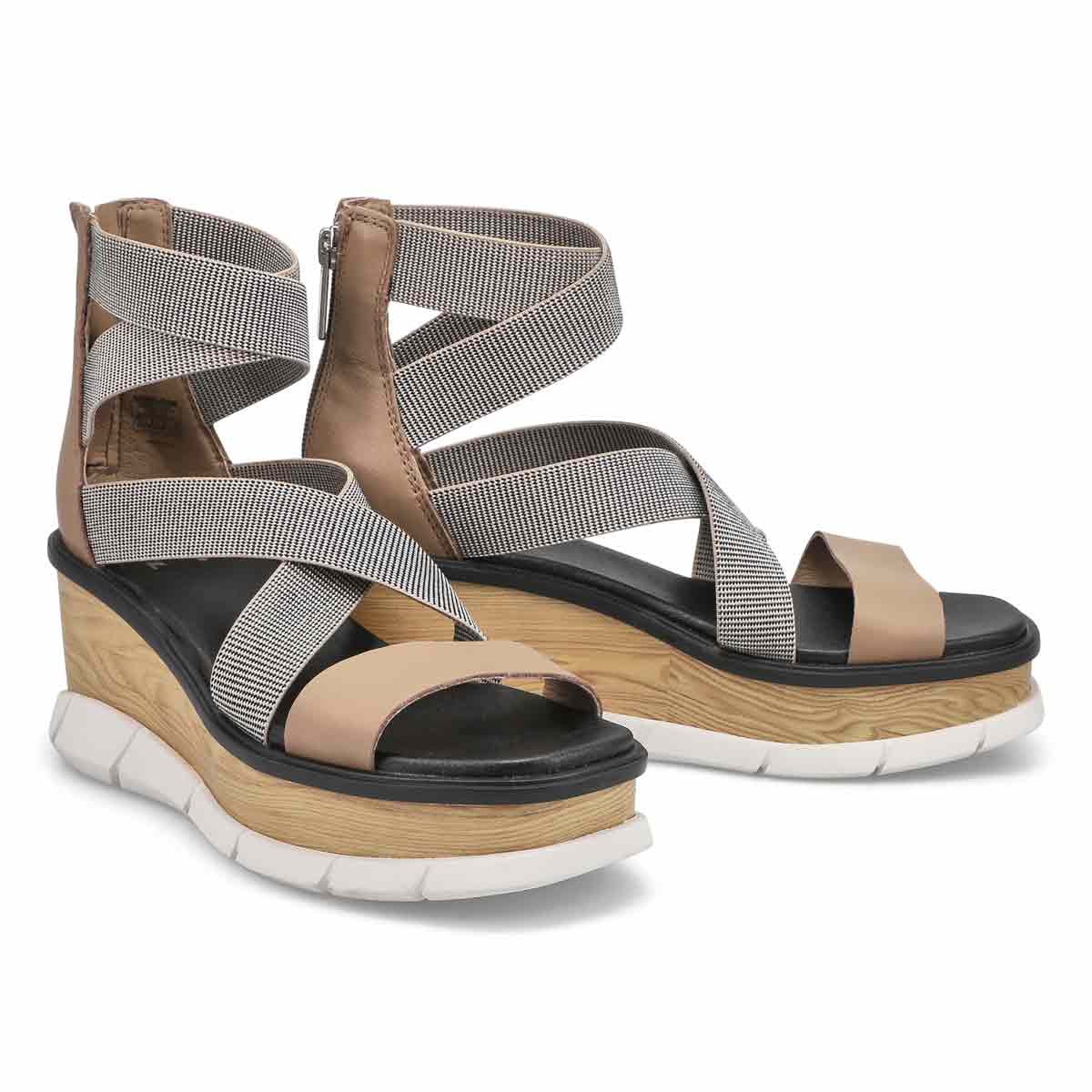 Women's Joanie III Wedge Sandal - Taupe/White