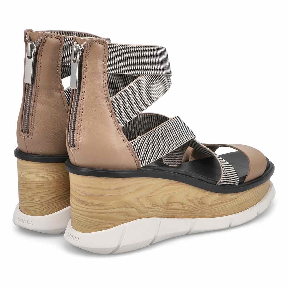 Women's Joanie III Wedge Sandal - Taupe/White