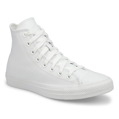 Lds CTAS Leather Hi Sneaker - White Mono