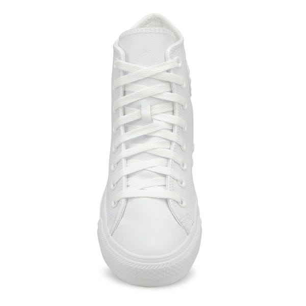 Baskets hautes en cuir CHUCK TAYLOR ALL STAR LEATHER, blanc mono, femmes