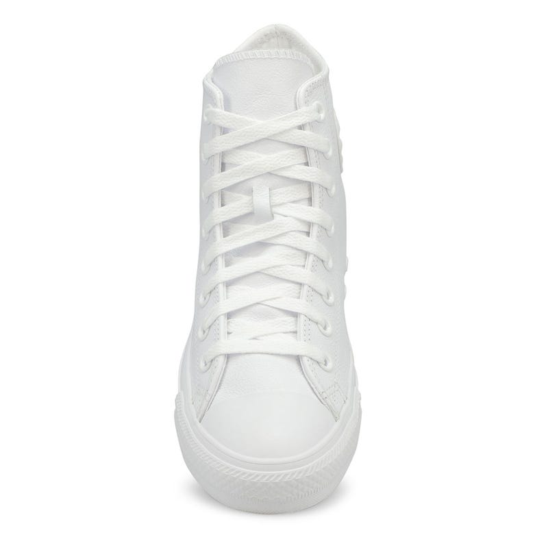 Baskets hautes en cuir CHUCK TAYLOR ALL STAR LEATHER, blanc mono, femmes
