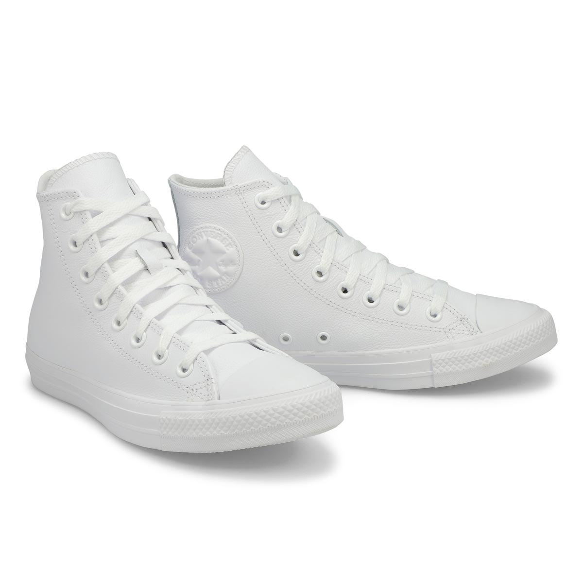 Women's Chuck Taylor All Star Leather Hi Top Sneaker - White Mono