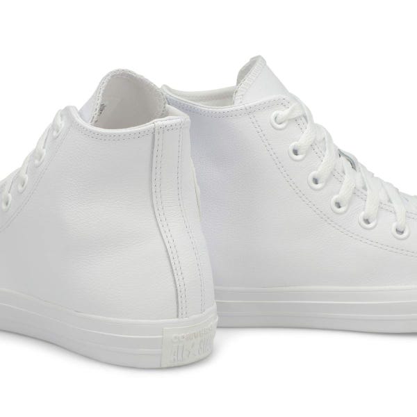 Baskets hautes en cuir CHUCK TAYLOR ALL STAR LEATHER, blanc mono, femmes