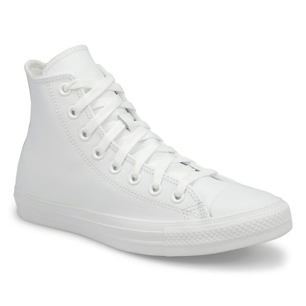 Baskets hautes en cuir CHUCK TAYLOR ALL STAR LEATHER, blanc mono, femmes