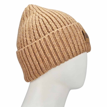 Women's Chunky Rib Beanie - Camel