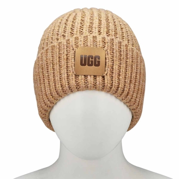 Women's Chunky Rib Beanie - Camel