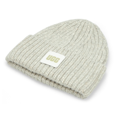 Lds Chunky Rib light Beanie - Grey