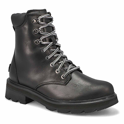 Lds Lennox Lace Stkd Waterproof Boot - Black