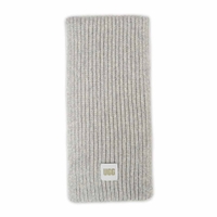 Women's Ribbed Knit Scarf - Light Grey