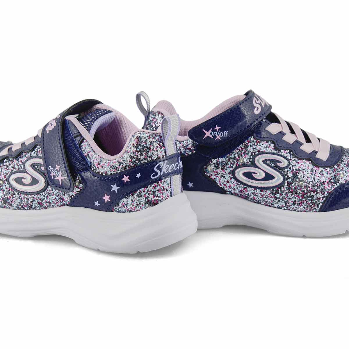 Girls' Glimmer Kicks Sneakers - Navy/Multi