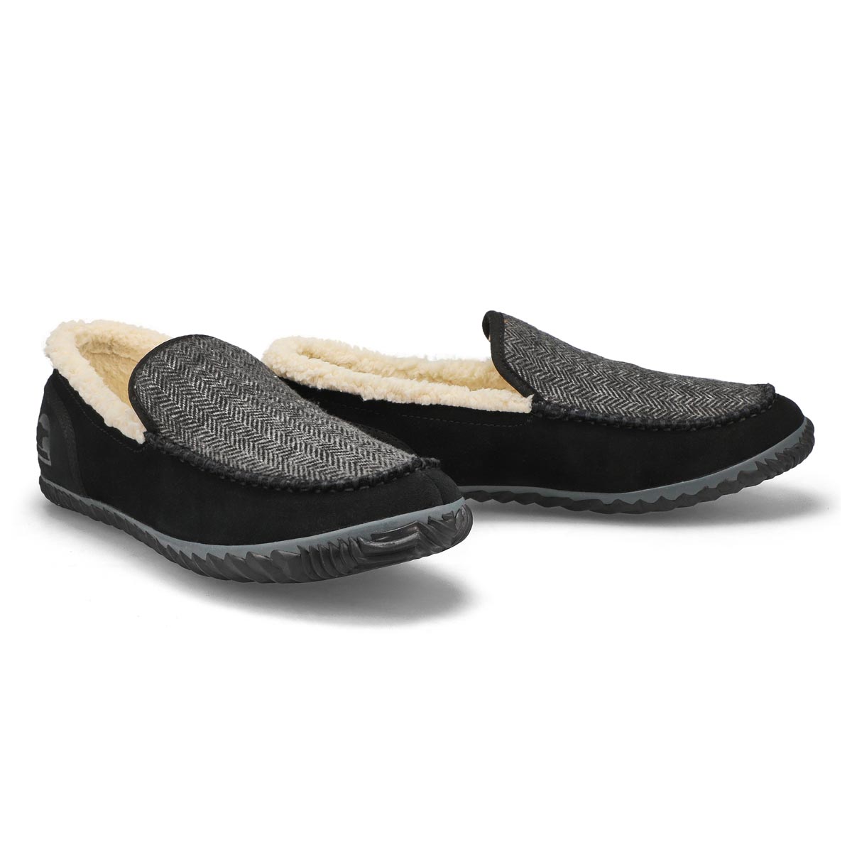 Pantoufle DUDE MOC, gris/noir, hommes