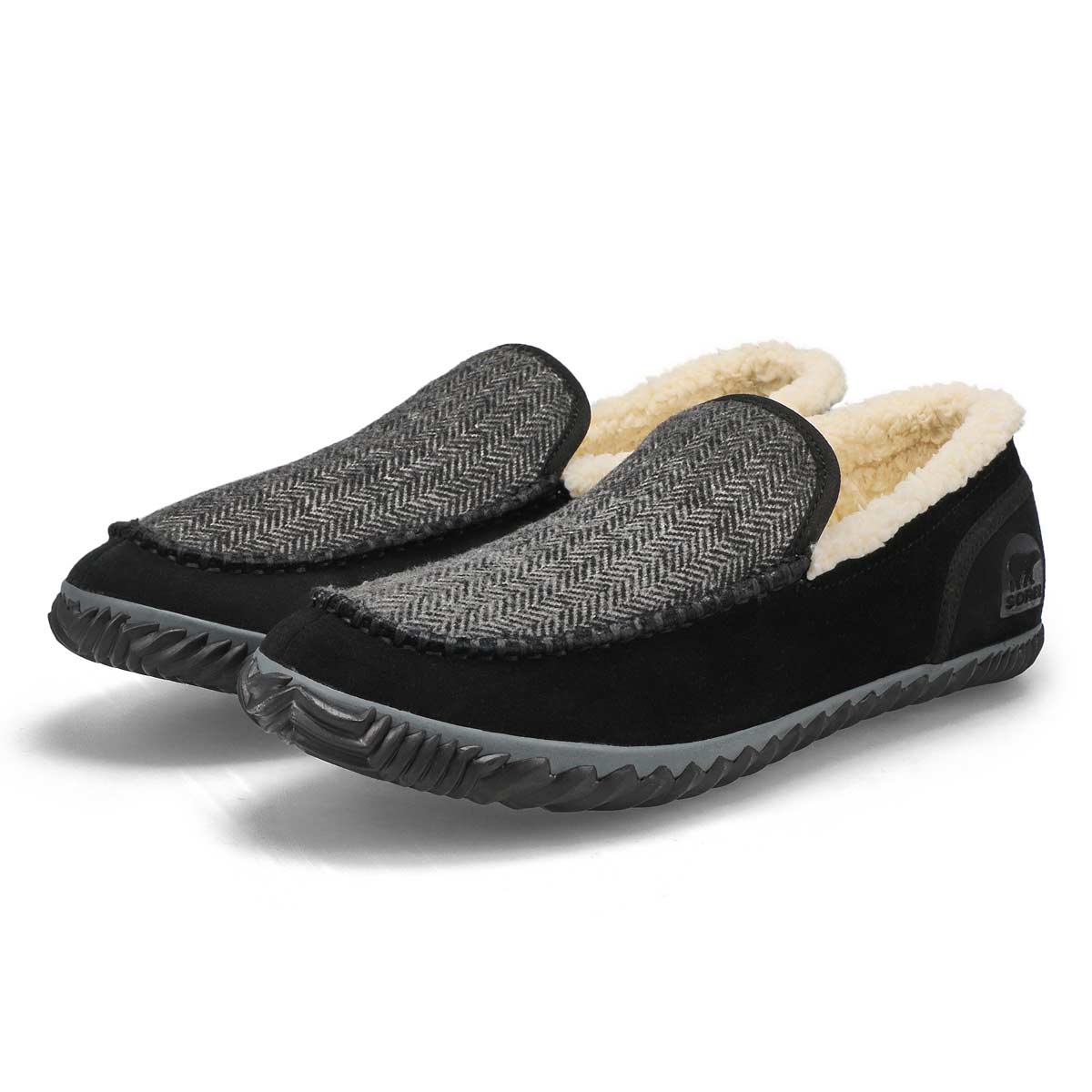 Men's Dude Moc Slipper - Grill/Black