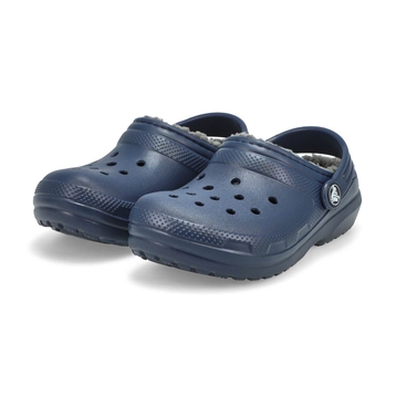 Kids' Classic Lined Comfort Clog - Navy/Charcoal