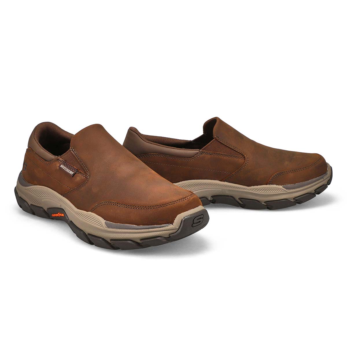 Men's Respected Calum Extra Wide Slip On Casual Shoe - Brown