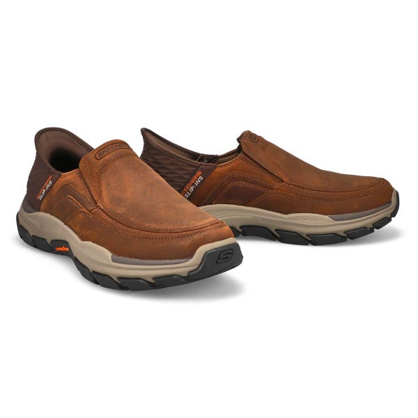 Chaussure à enfiler sans les mains RESPECTED ELGIN SLIP-INS, brun, hommes - Large