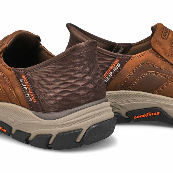 Chaussure à enfiler sans les mains RESPECTED ELGIN SLIP-INS, brun, hommes - Large